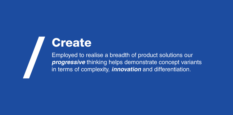 Banner image for the create phase in the  product design process